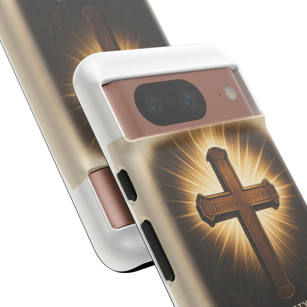 Christian Cross Phone Case — "Property of The Father, The Son & The Holy Spirit"