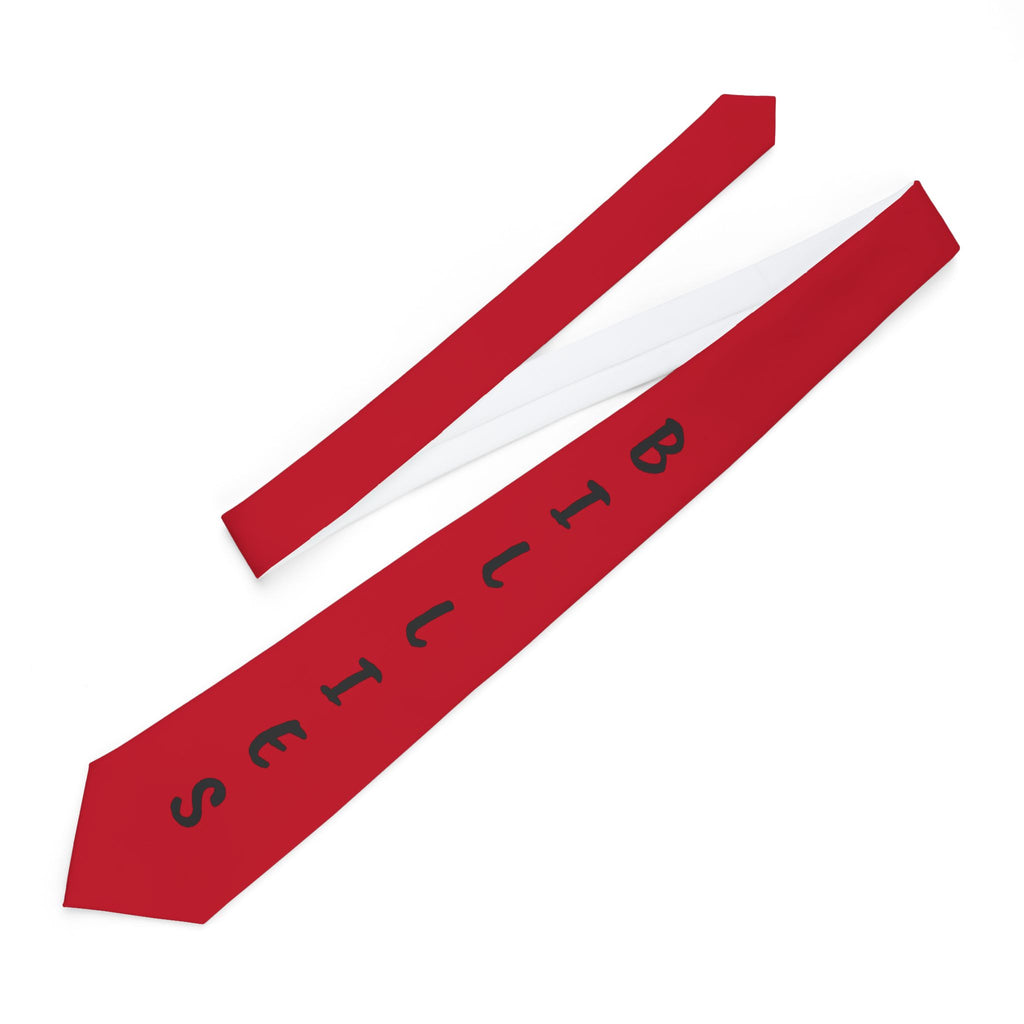 Red 'Billies' Novelty Necktie — Bold Script Party Tie for Fans