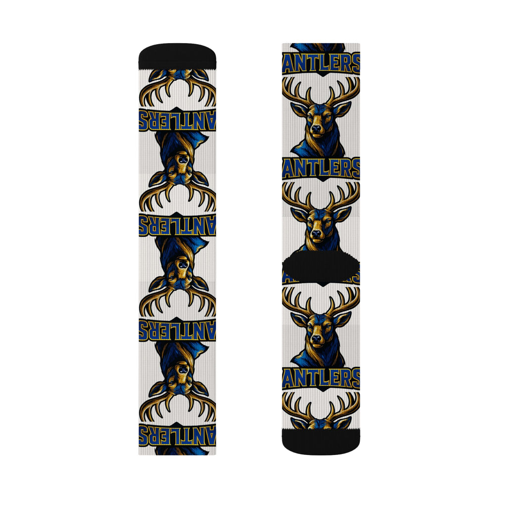 Antlers Team Logo Socks — Custom Sublimation Sports Crew Socks