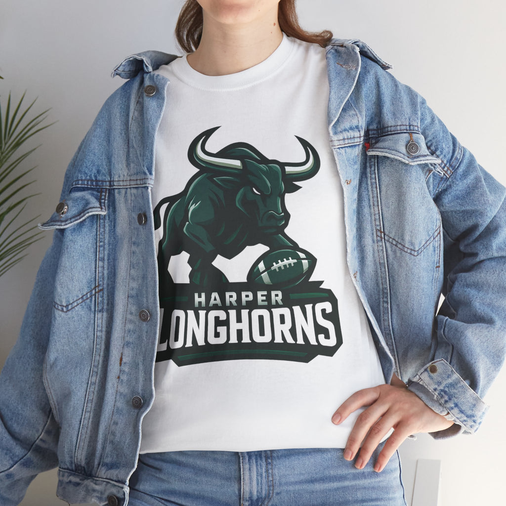Harper Longhorns Football Tee — Bold Longhorn Graphic