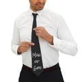 Necktie — Black “Man of God” Script Tie | Faith-Inspired Formal Wear for Church, Gifts & Special Occasions