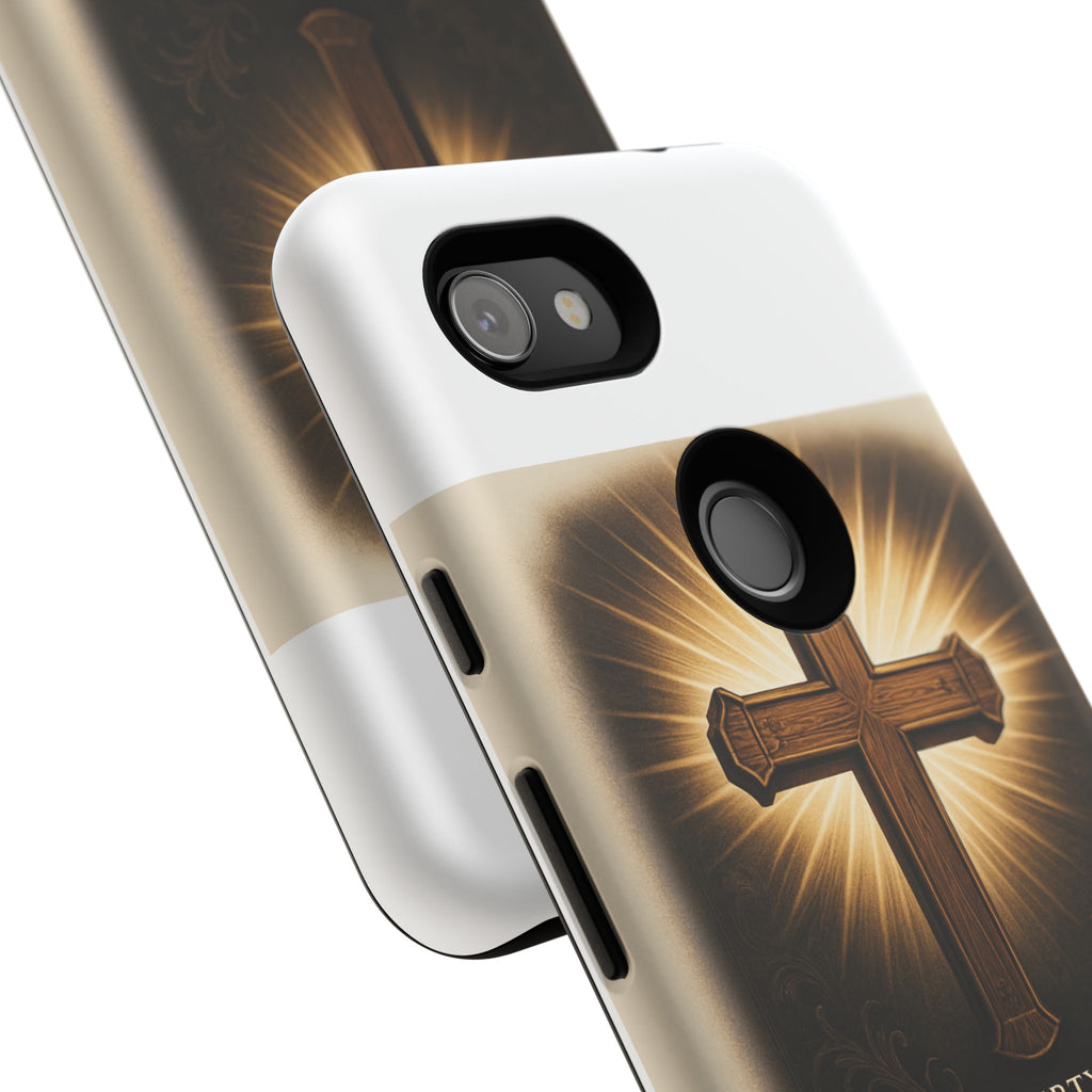Christian Cross Phone Case — "Property of The Father, The Son & The Holy Spirit"