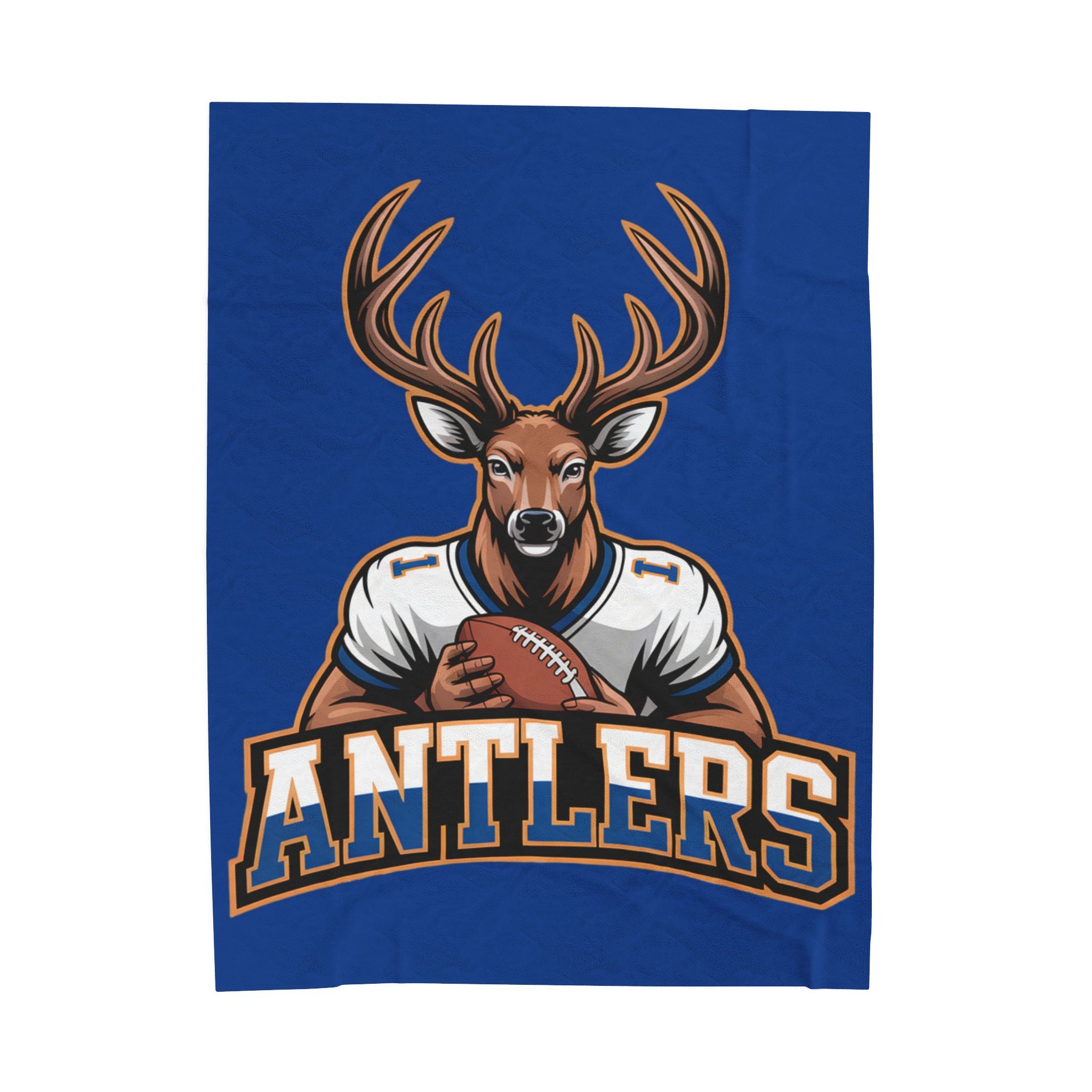 Antlers Football Team Velveteen Plush Blanket-Blue