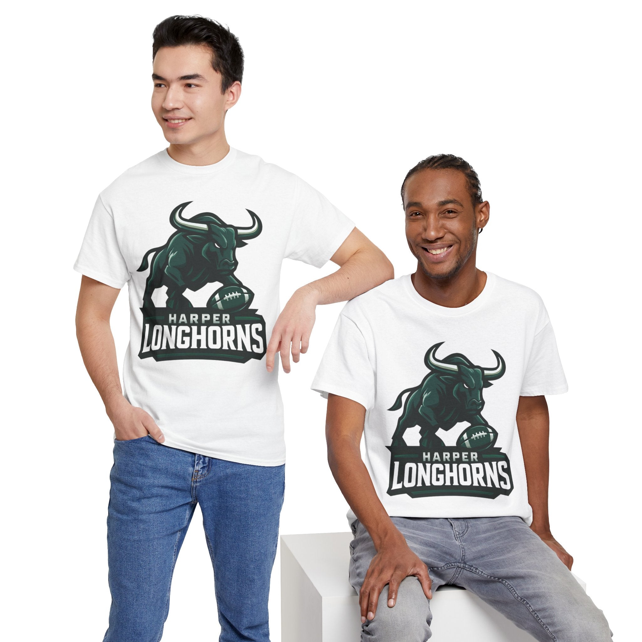 Harper Longhorns Football Tee — Bold Longhorn Graphic