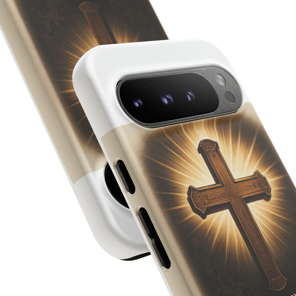 Christian Cross Phone Case — "Property of The Father, The Son & The Holy Spirit"