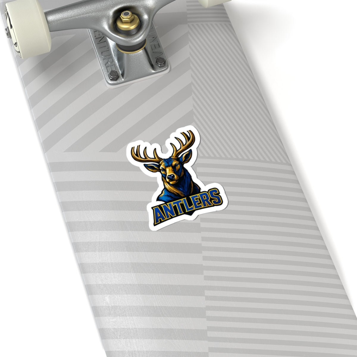 Antlers Mascot Sticker — Kiss‑Cut Team Logo Sticker for Laptops, Water Bottles & Gear