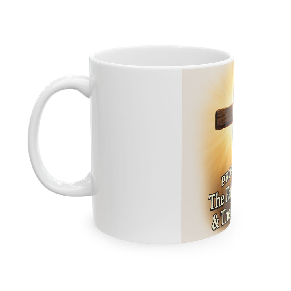 Christian Cross Mug – "Property of The Father, The Son & The Holy Spirit" Ceramic Coffee Cup (11oz/15oz)