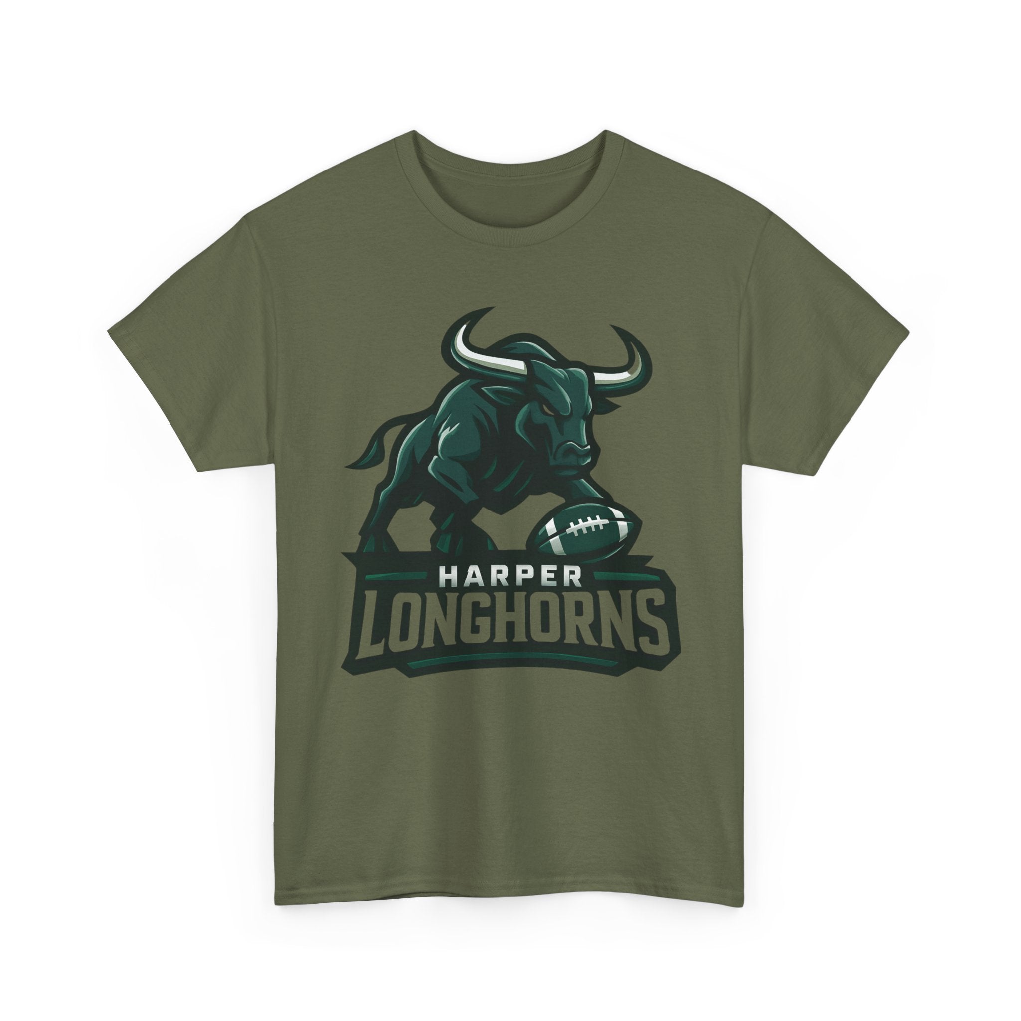 Harper Longhorns Football Tee — Bold Longhorn Graphic