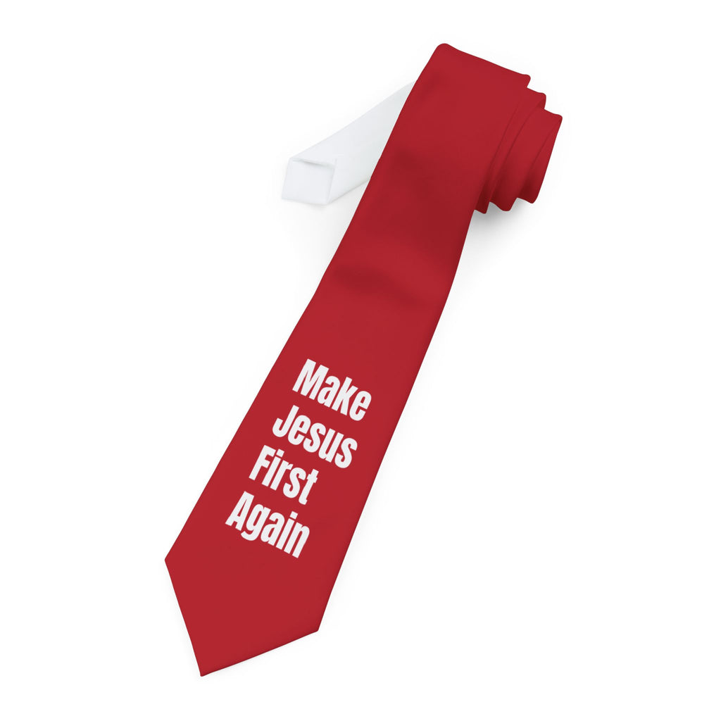 Red “Make Jesus First Again” Tie