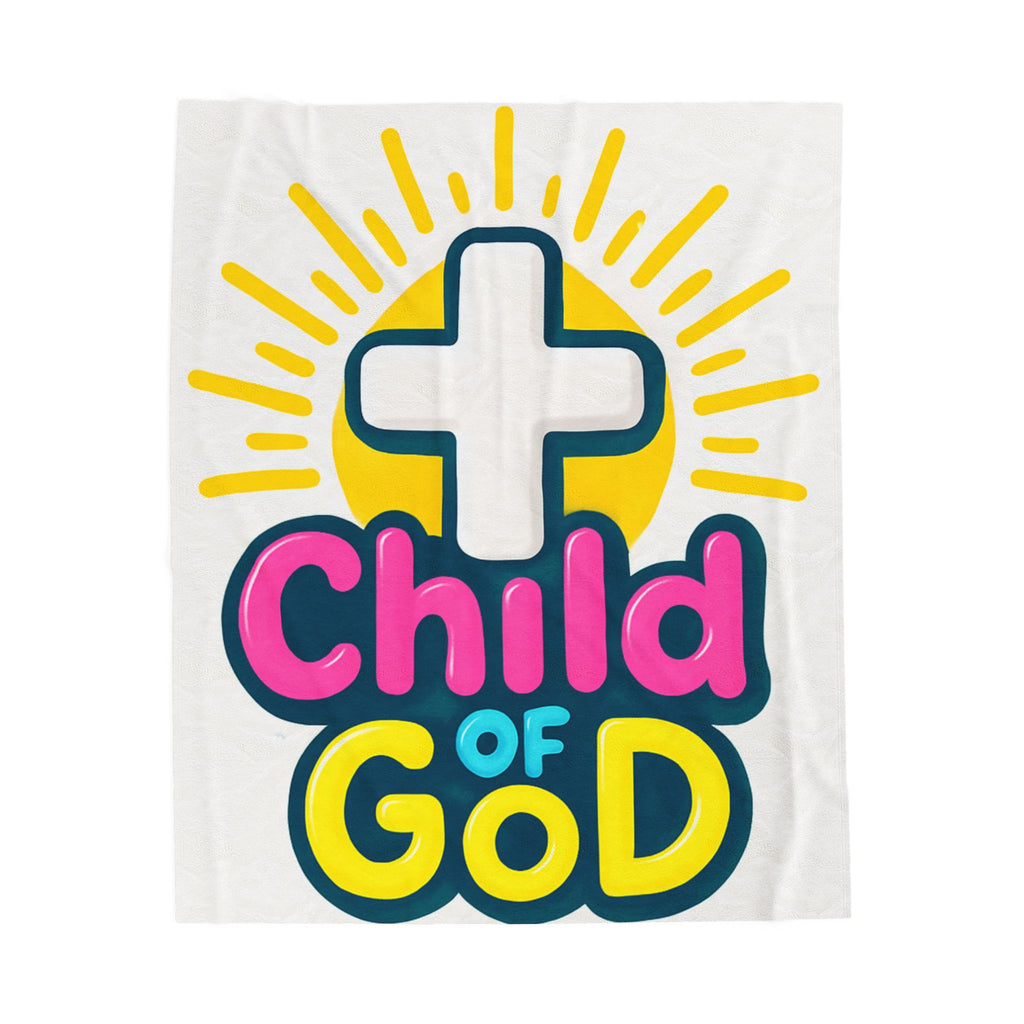 Child of God Velveteen Plush Blanket