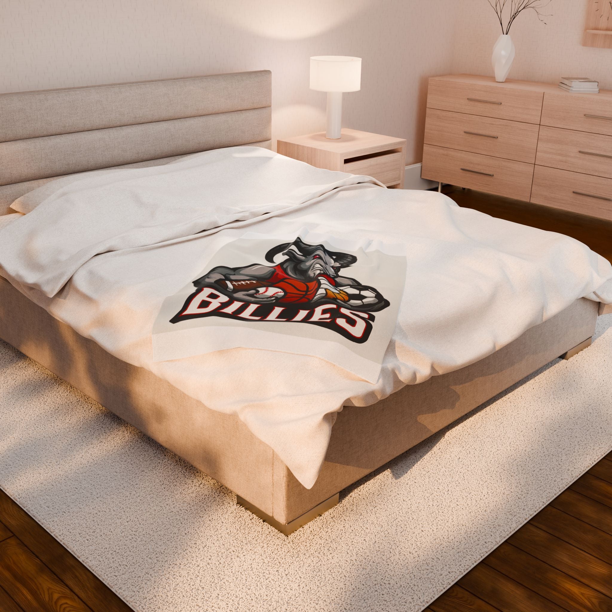 Fredericksburg Billies Sports Mascot Velveteen Plush Blanket