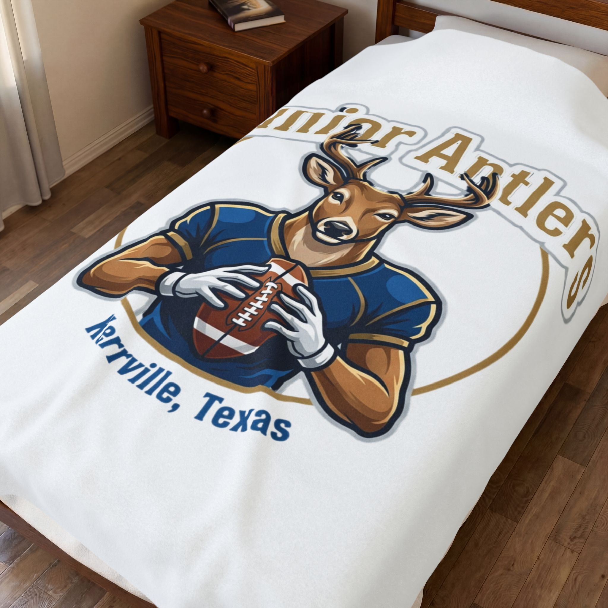 Junior Antlers Football Team Throw Blanket