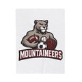 Mountaineers Sports Mascot Velveteen Plush Blanket — Football, Soccer & Basketball Team Throw