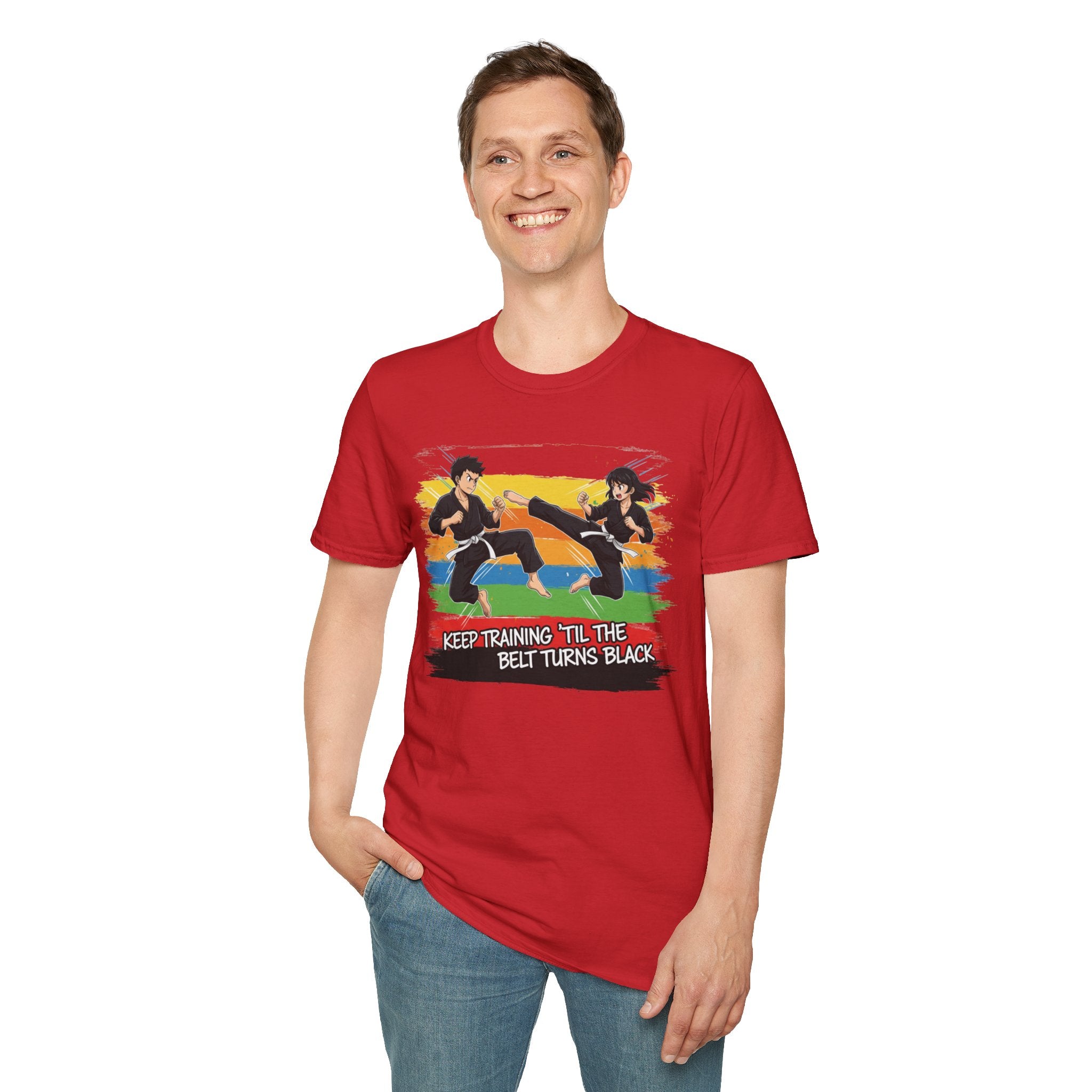 Adult "Keep Training 'Til The Belt Turns Black" Graphic Tee