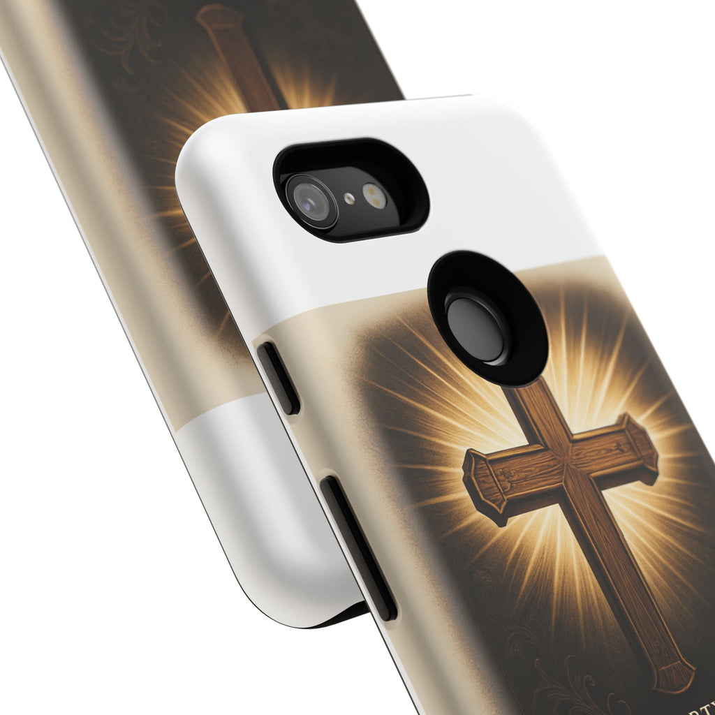 Christian Cross Phone Case — "Property of The Father, The Son & The Holy Spirit"