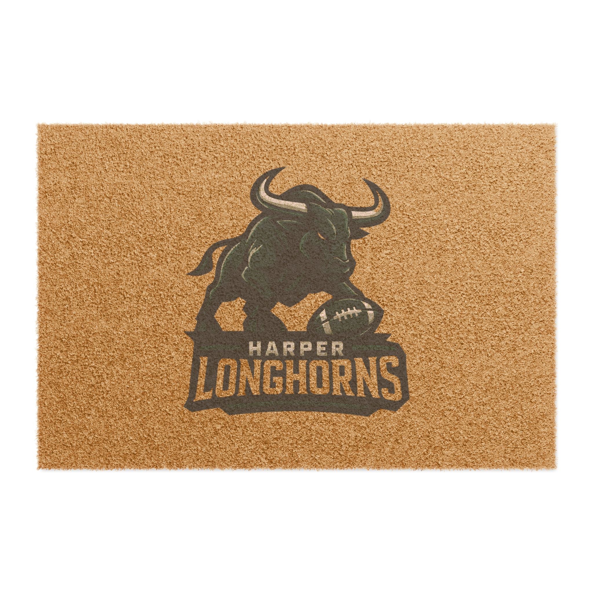 Harper Longhorns Doormat-Personalize with your name!