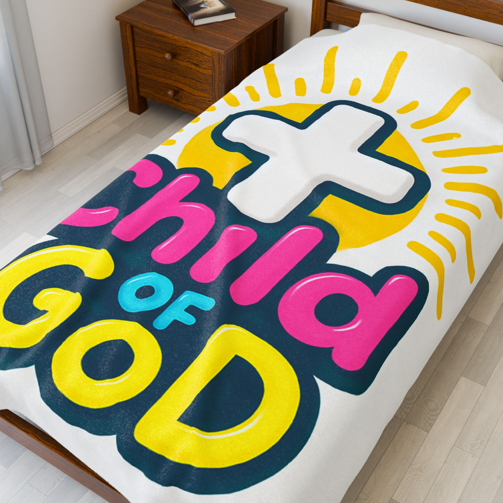 Child of God Velveteen Plush Blanket