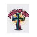 Child of God Cross Velveteen Plush Blanket-White