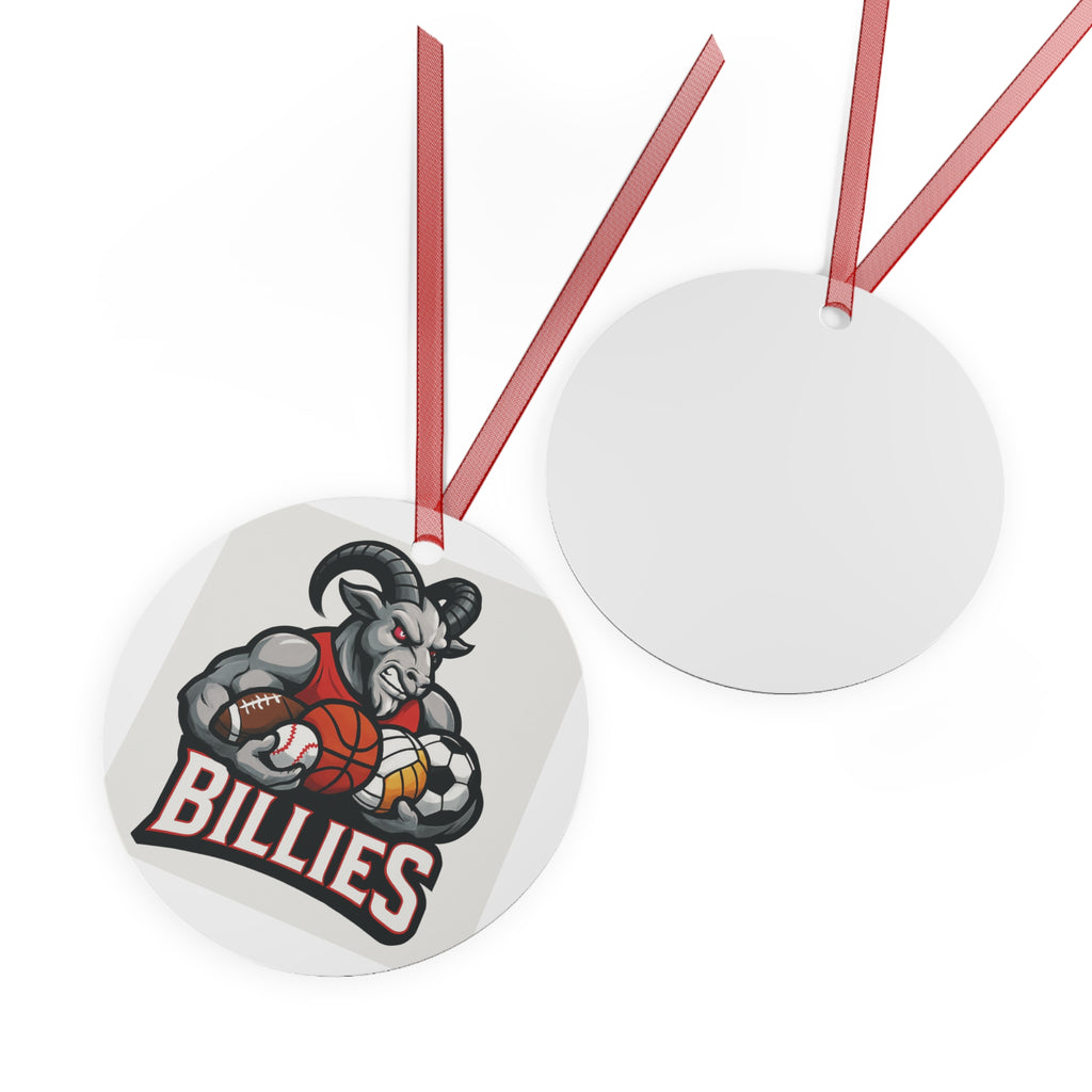Billies Mascot Metal Ornament — Sports Team Goat Keepsake