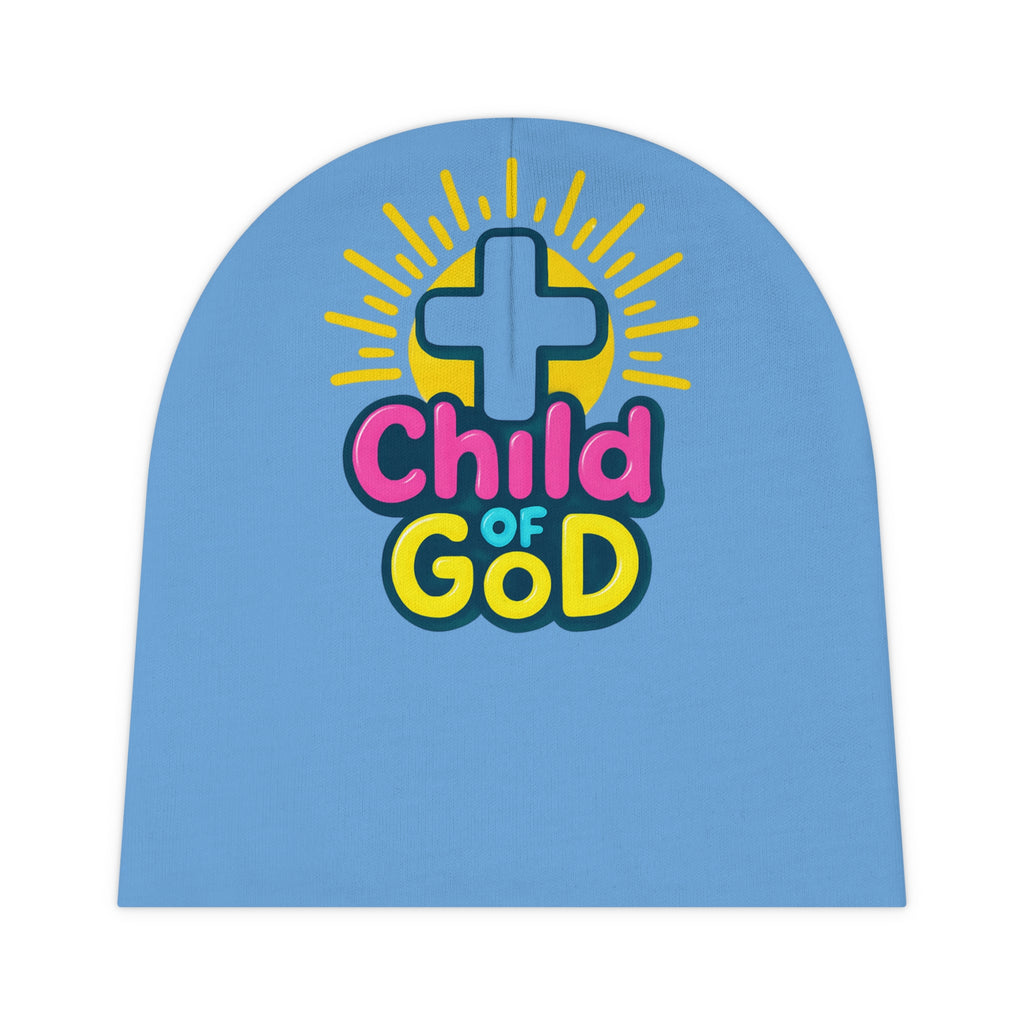 Child of God Baby Beanie — Christian Infant Hat with Cross Design-one size