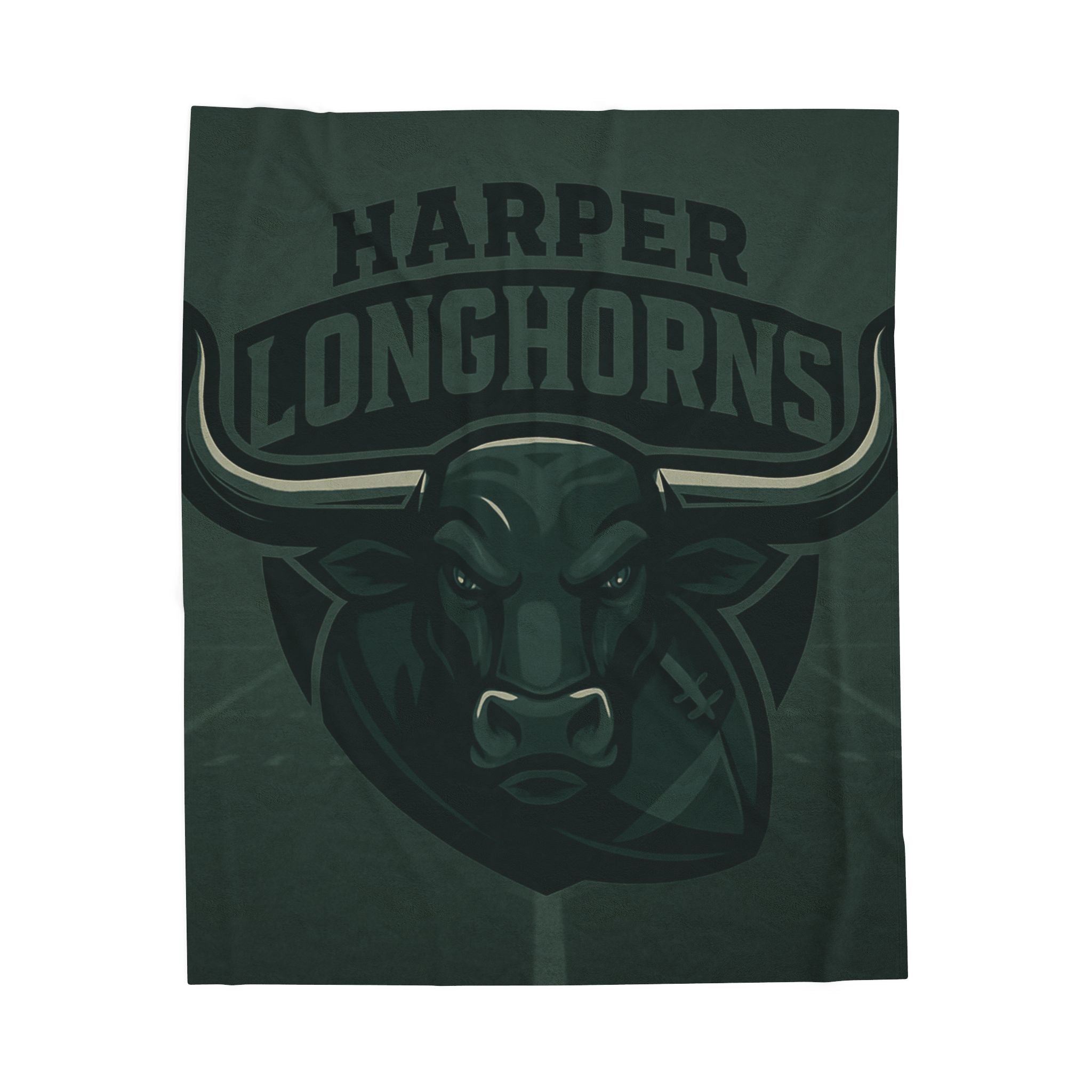Harper Longhorns Plush Blanket – Cozy Team Spirit Throw for Fans-Black