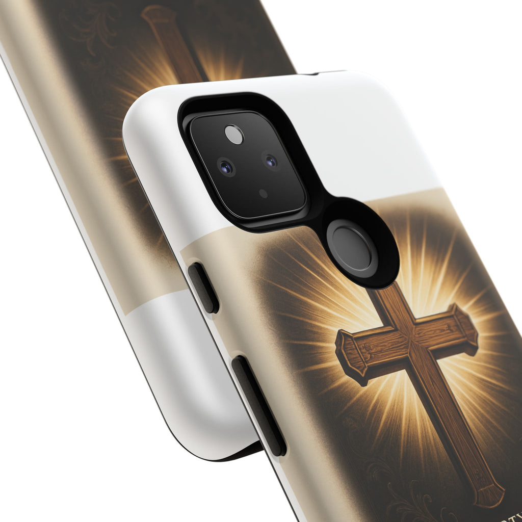 Christian Cross Phone Case — "Property of The Father, The Son & The Holy Spirit"
