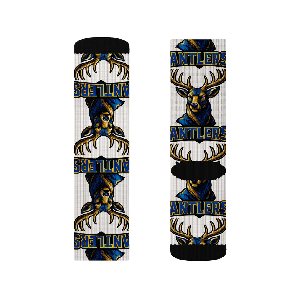 Antlers Team Logo Socks — Custom Sublimation Sports Crew Socks