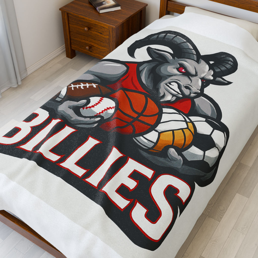 Fredericksburg Billies Sports Mascot Velveteen Plush Blanket