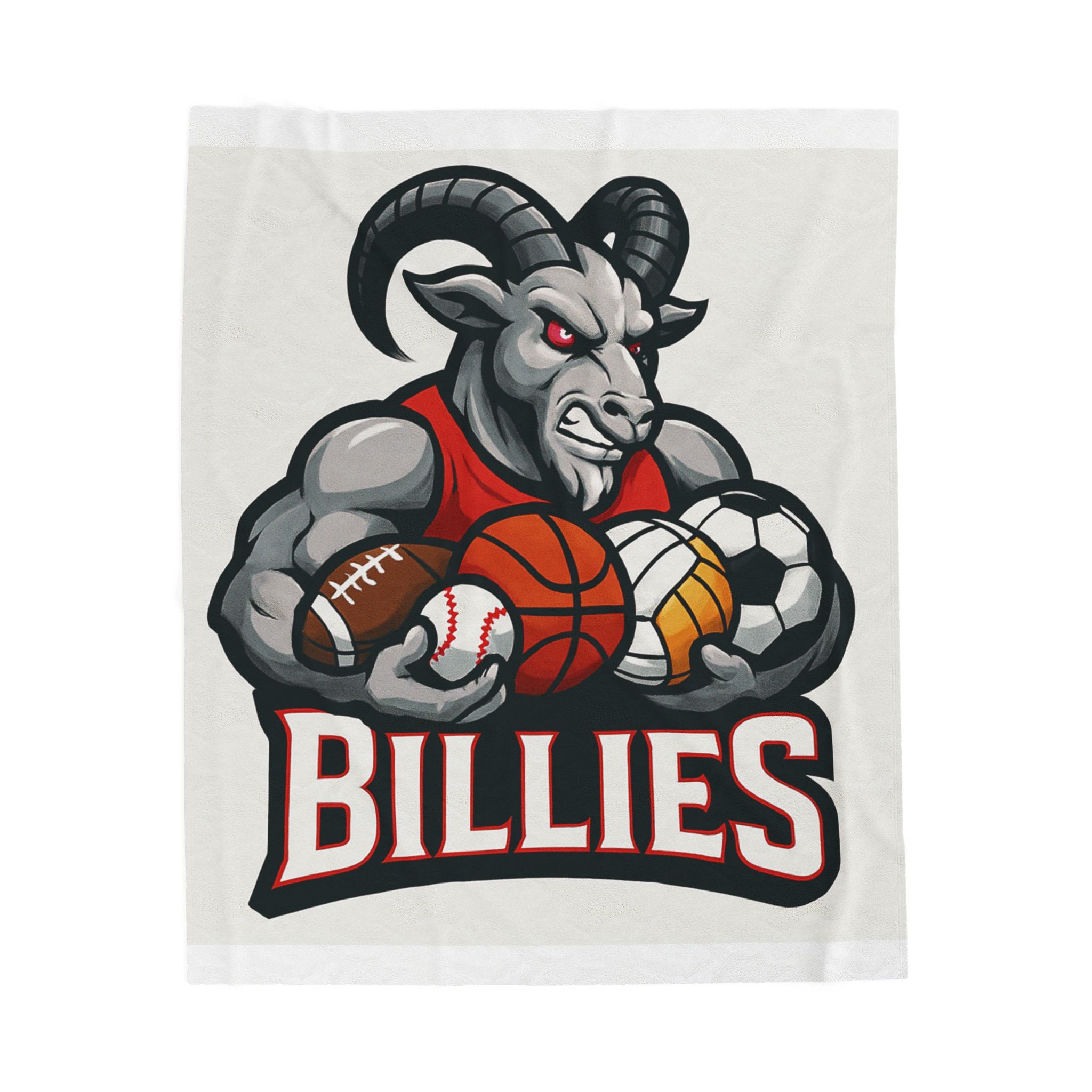 Fredericksburg Billies Sports Mascot Velveteen Plush Blanket