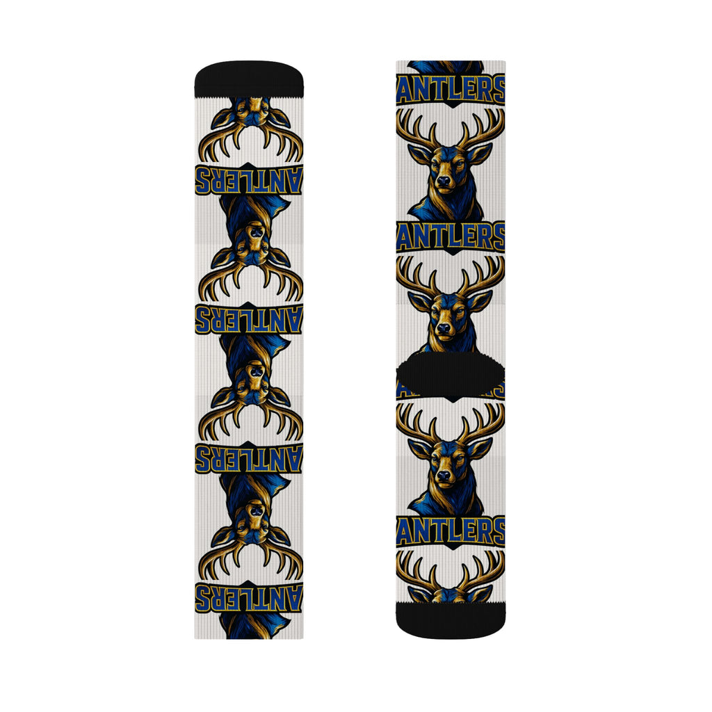 Antlers Team Logo Socks — Custom Sublimation Sports Crew Socks