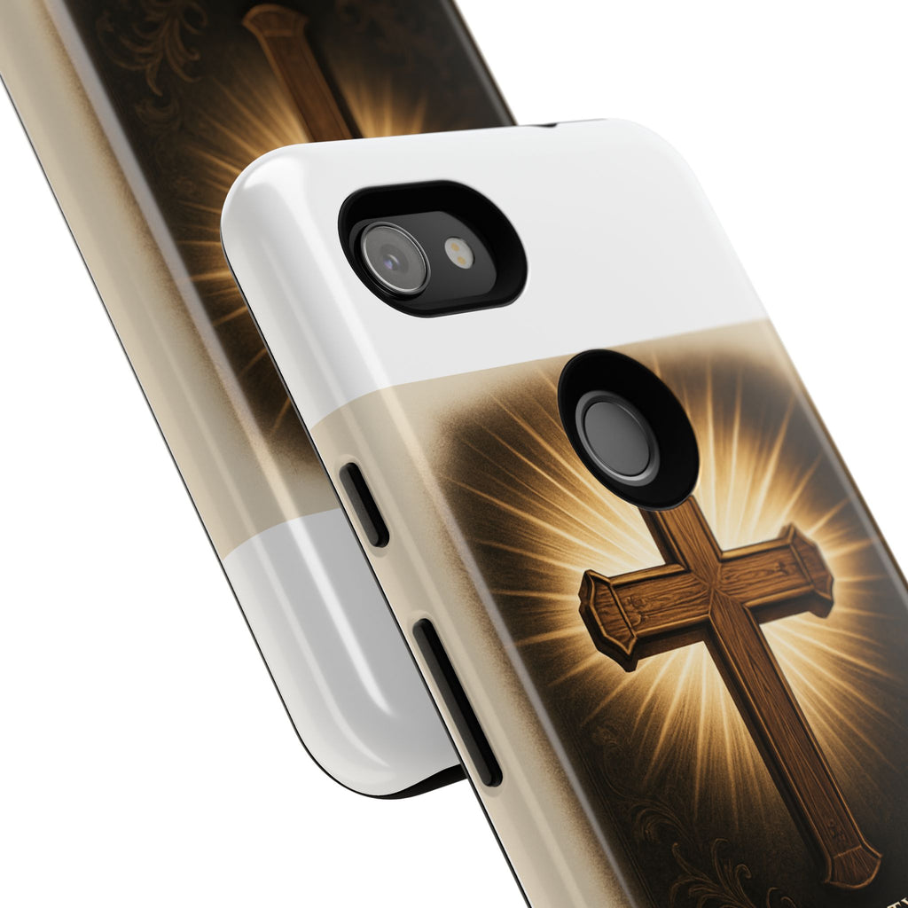 Christian Cross Phone Case — "Property of The Father, The Son & The Holy Spirit"