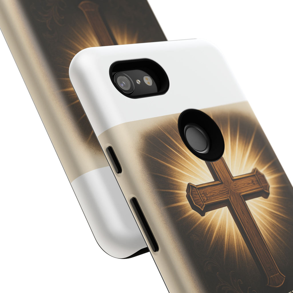 Christian Cross Phone Case — "Property of The Father, The Son & The Holy Spirit"