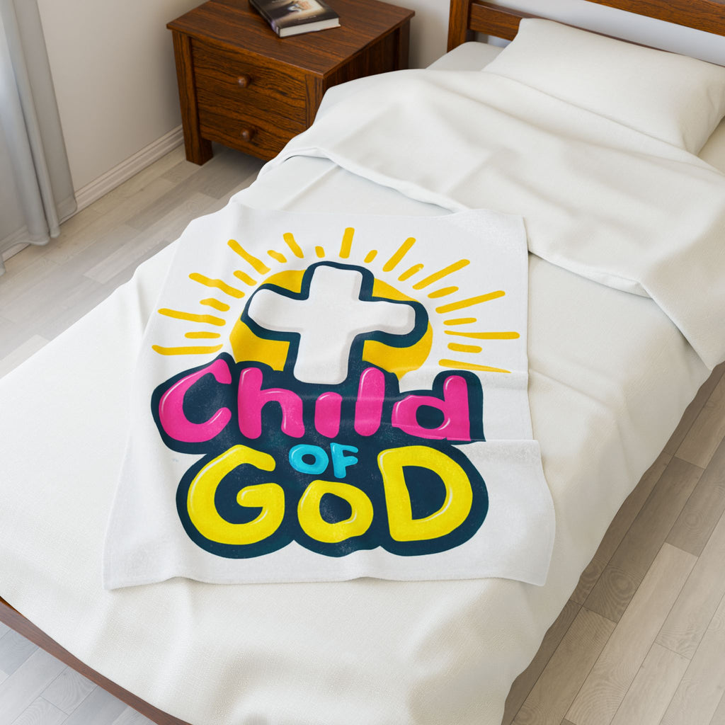 Child of God Velveteen Plush Blanket