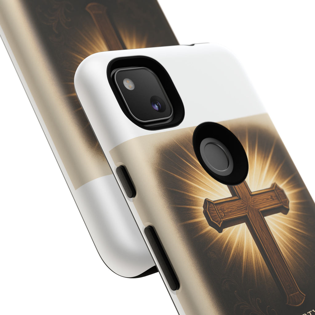 Christian Cross Phone Case — "Property of The Father, The Son & The Holy Spirit"