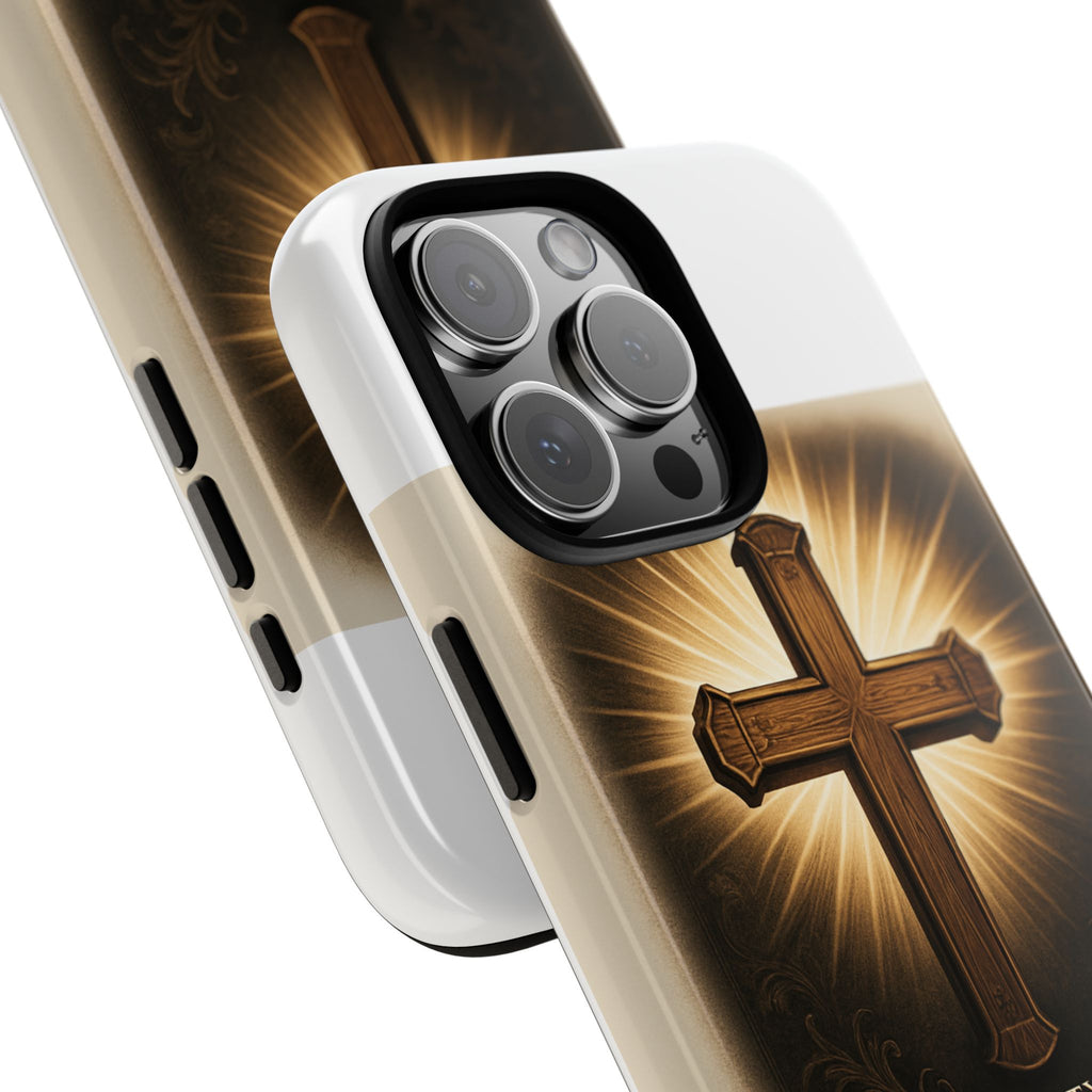 Christian Cross Phone Case — "Property of The Father, The Son & The Holy Spirit"