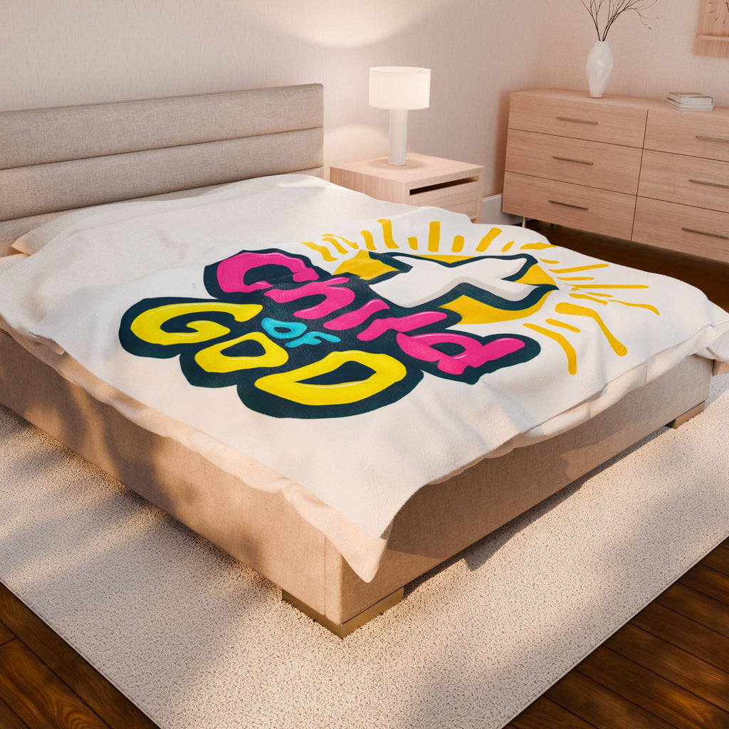 Child of God Velveteen Plush Blanket