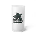 Frosted Glass Beer Mug — Harper Longhorns Football Logo