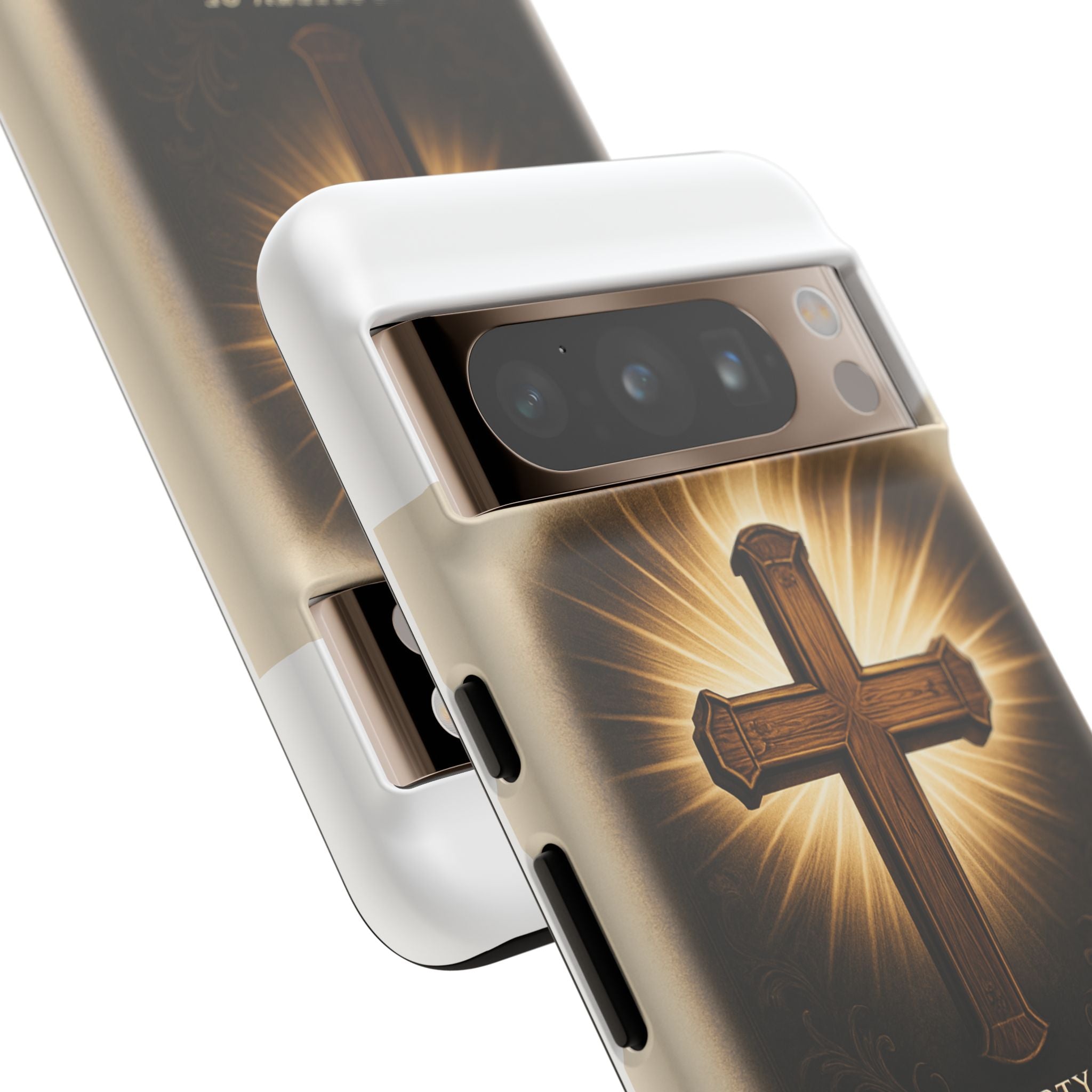 Christian Cross Phone Case — "Property of The Father, The Son & The Holy Spirit"
