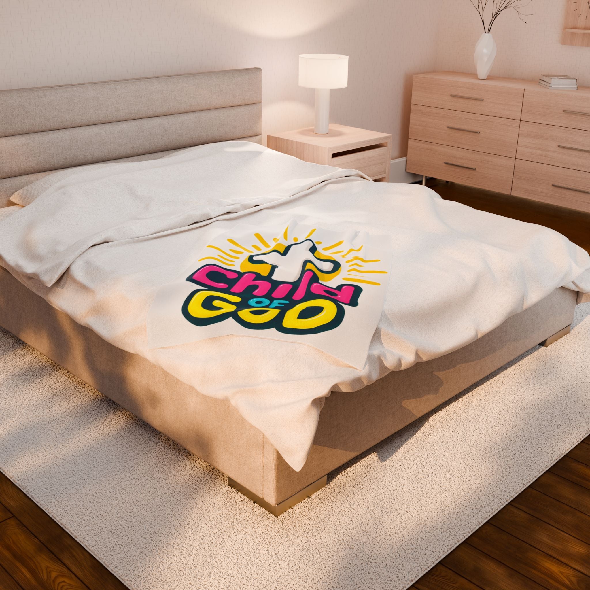 Child of God Velveteen Plush Blanket