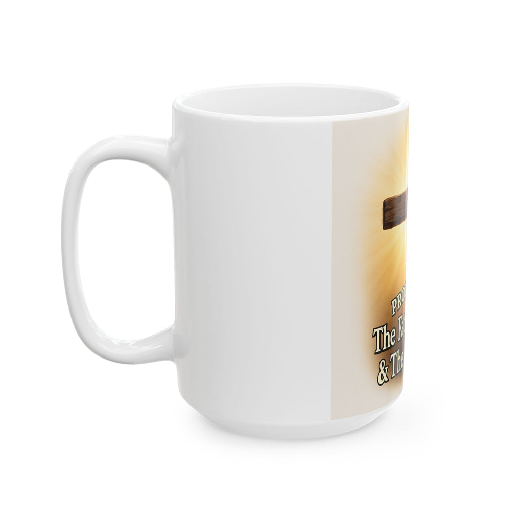 Christian Cross Mug – "Property of The Father, The Son & The Holy Spirit" Ceramic Coffee Cup (11oz/15oz)