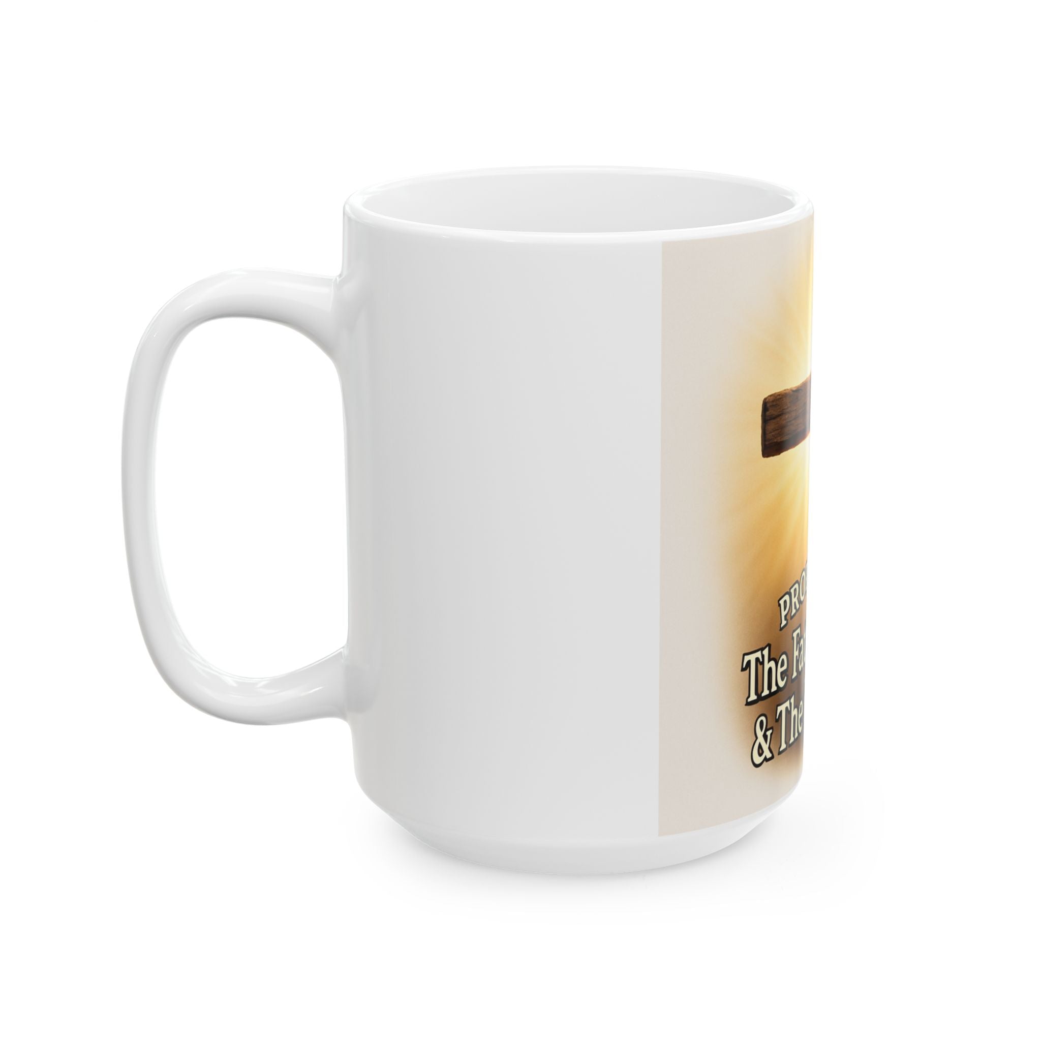 Christian Cross Mug – "Property of The Father, The Son & The Holy Spirit" Ceramic Coffee Cup (11oz/15oz)