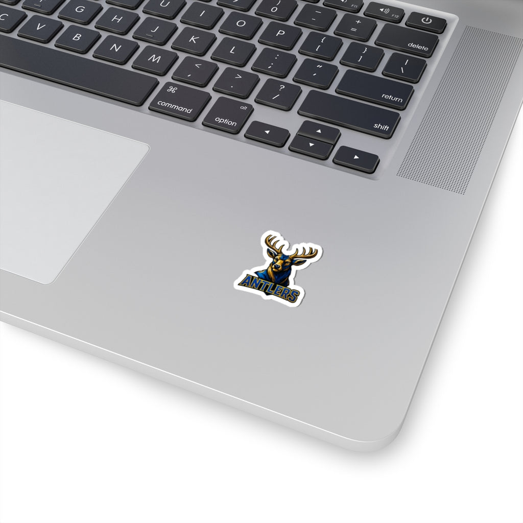 Antlers Mascot Sticker — Kiss‑Cut Team Logo Sticker for Laptops, Water Bottles & Gear