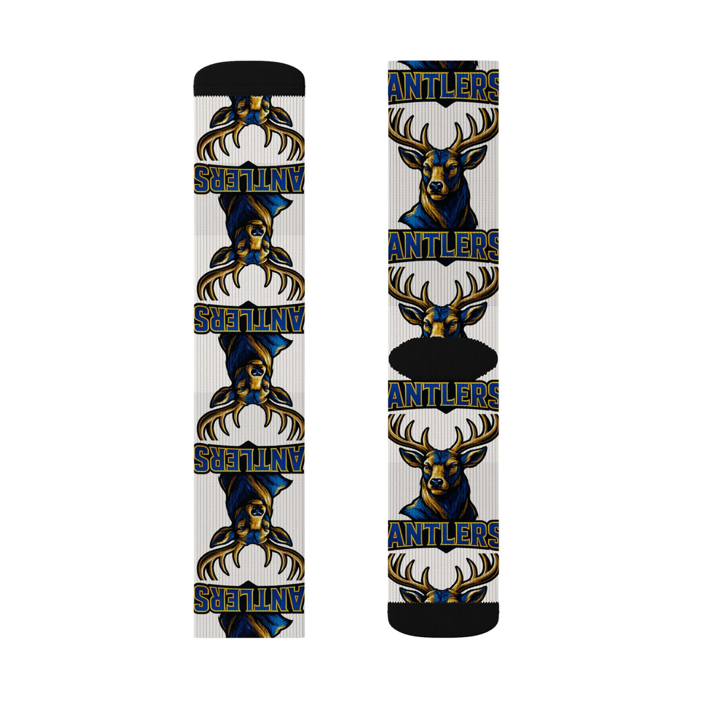 Antlers Team Logo Socks — Custom Sublimation Sports Crew Socks