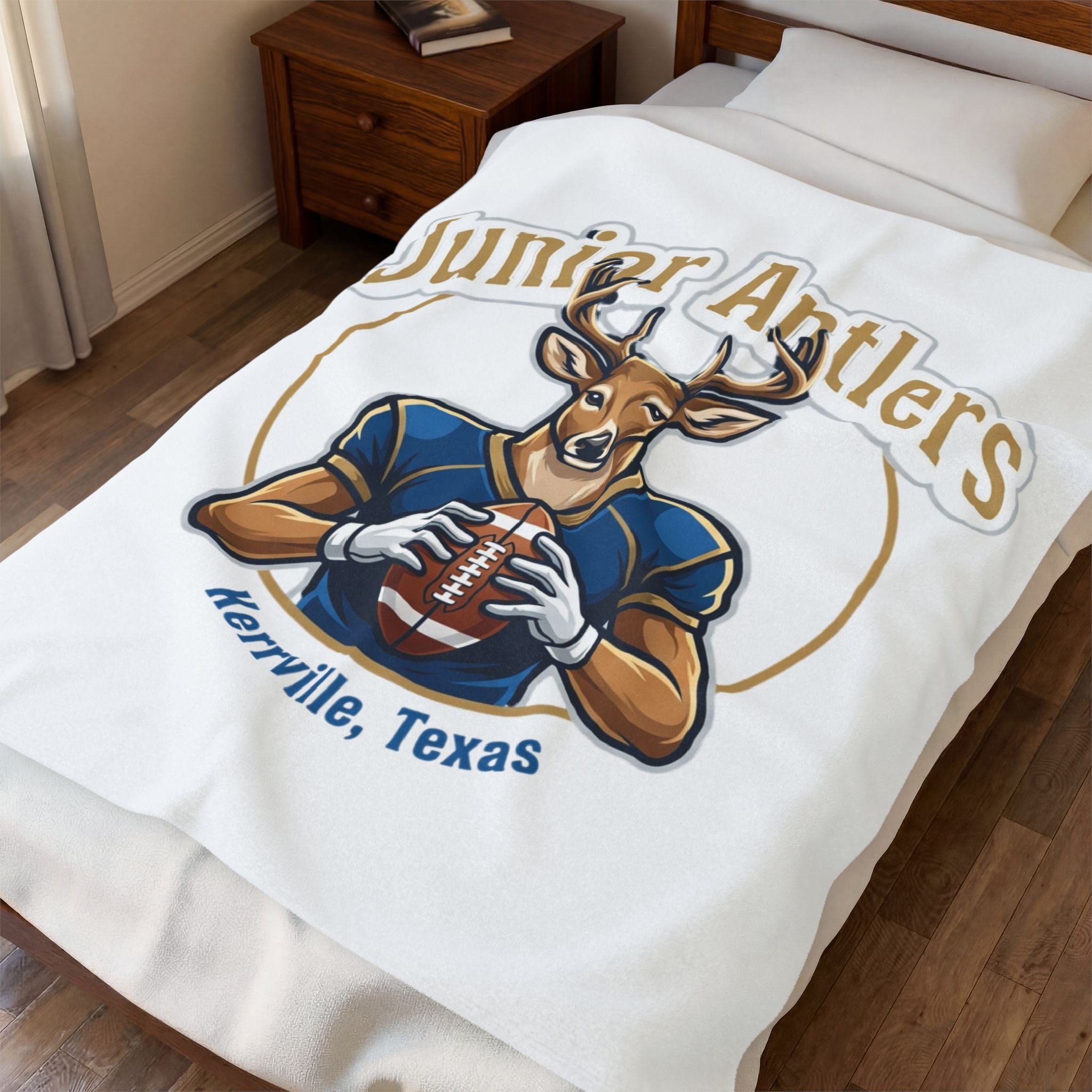 Junior Antlers Football Team Throw Blanket