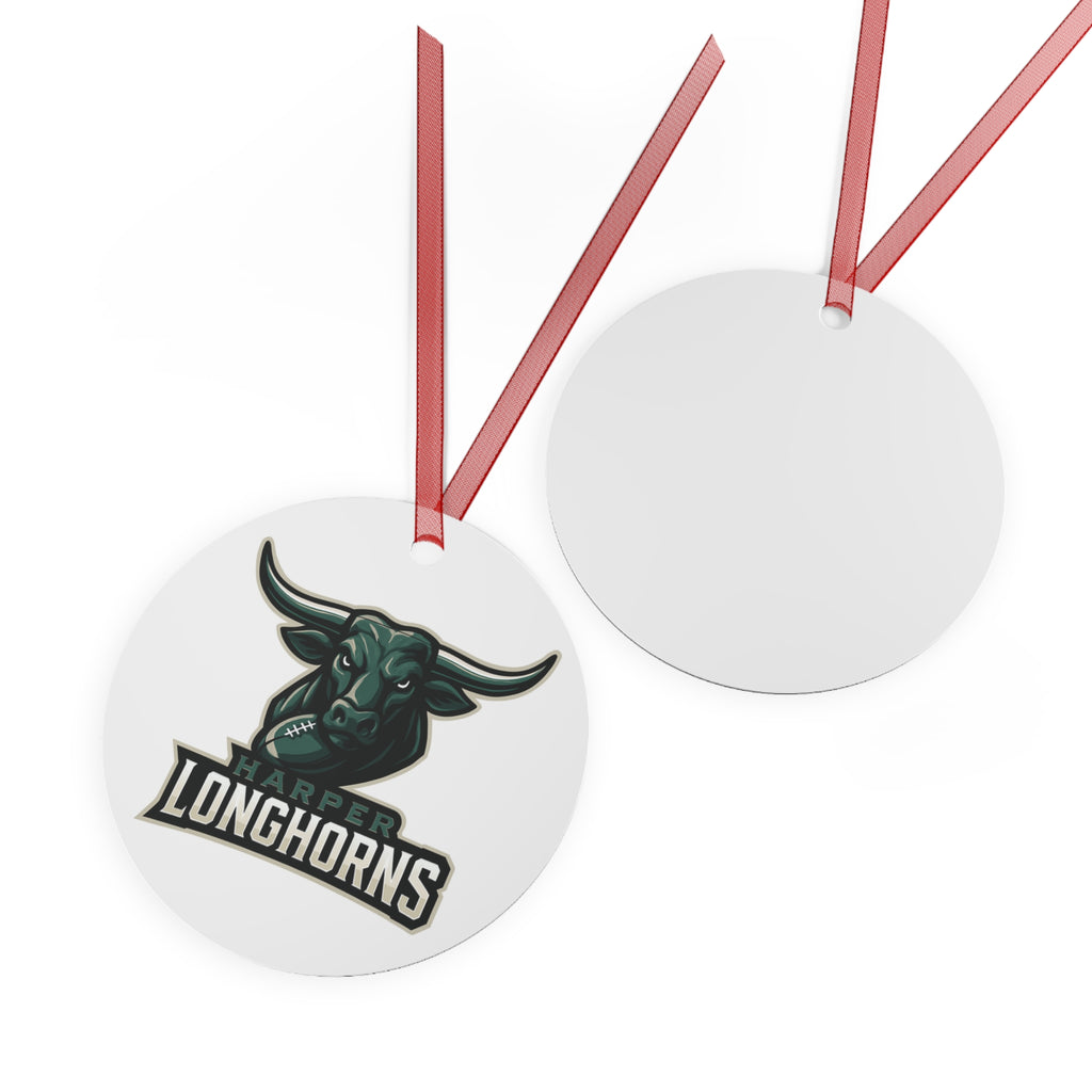 Personalized Harper Longhorns Metal Ornament - Holiday Decor