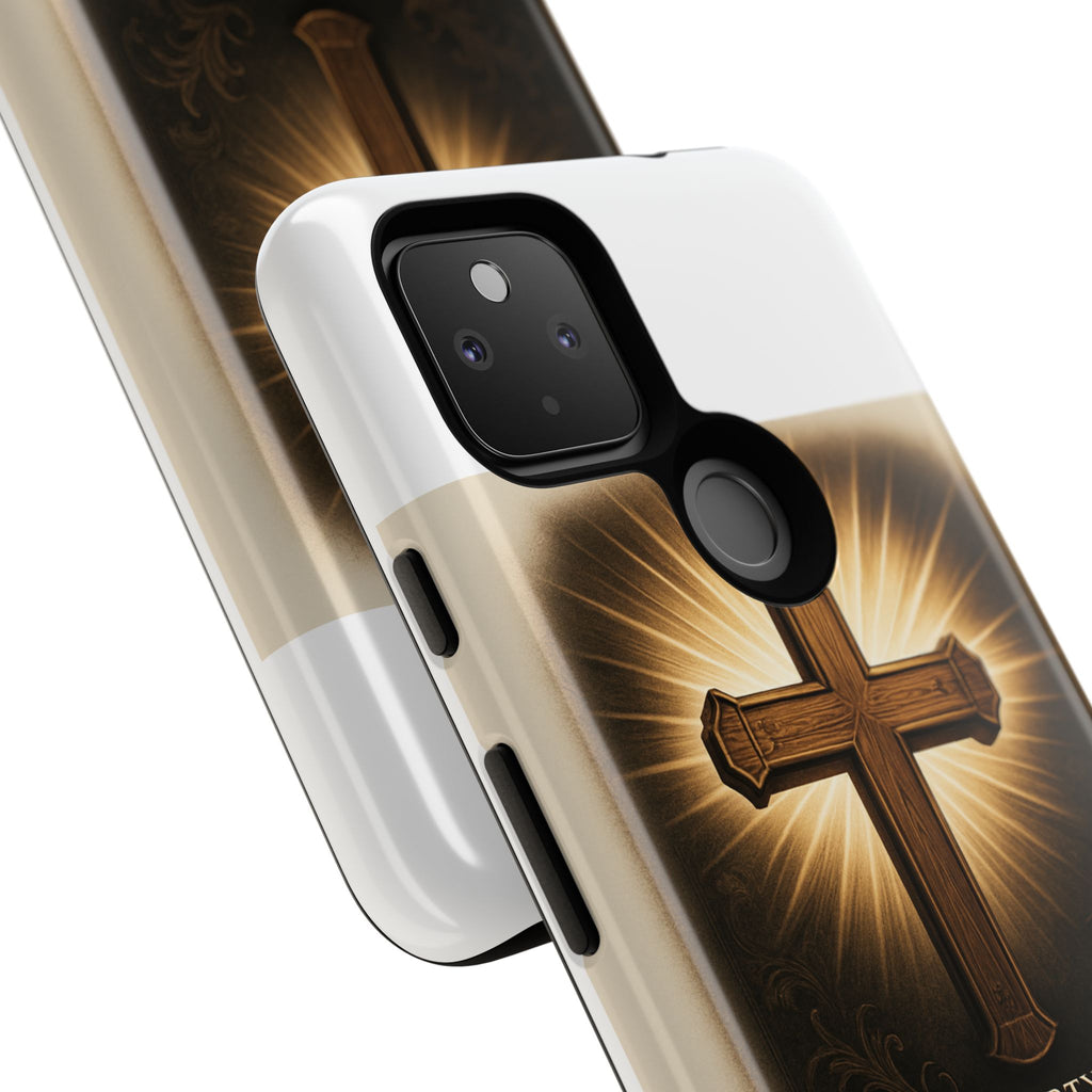 Christian Cross Phone Case — "Property of The Father, The Son & The Holy Spirit"