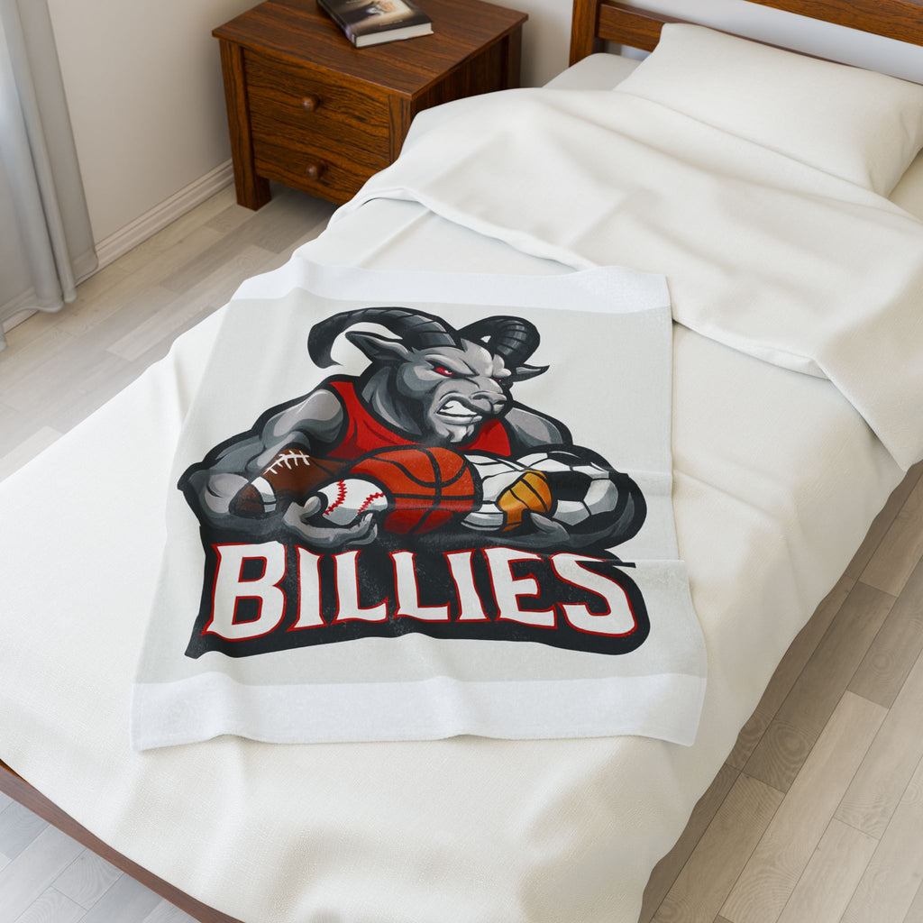 Fredericksburg Billies Sports Mascot Velveteen Plush Blanket