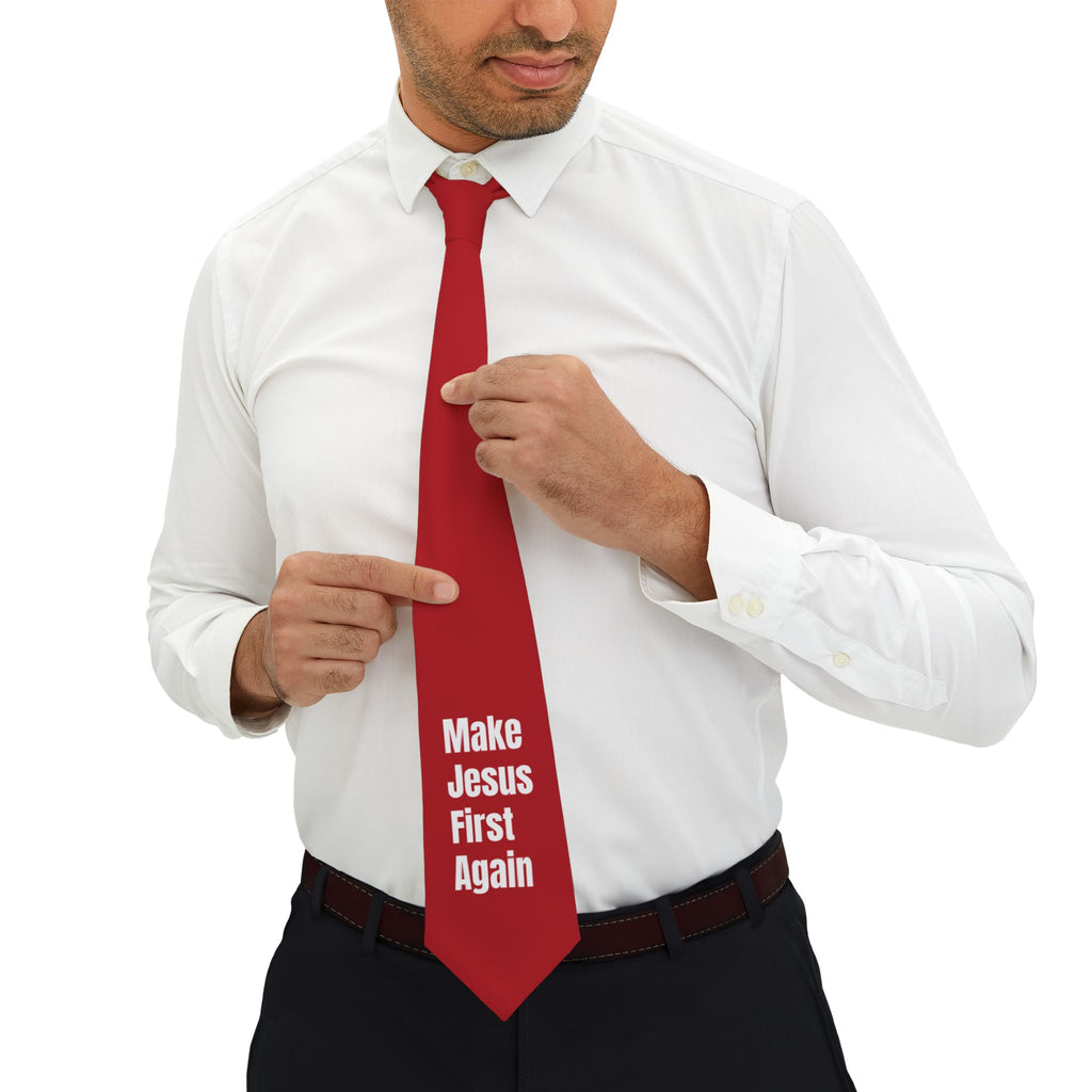 Red “Make Jesus First Again” Tie
