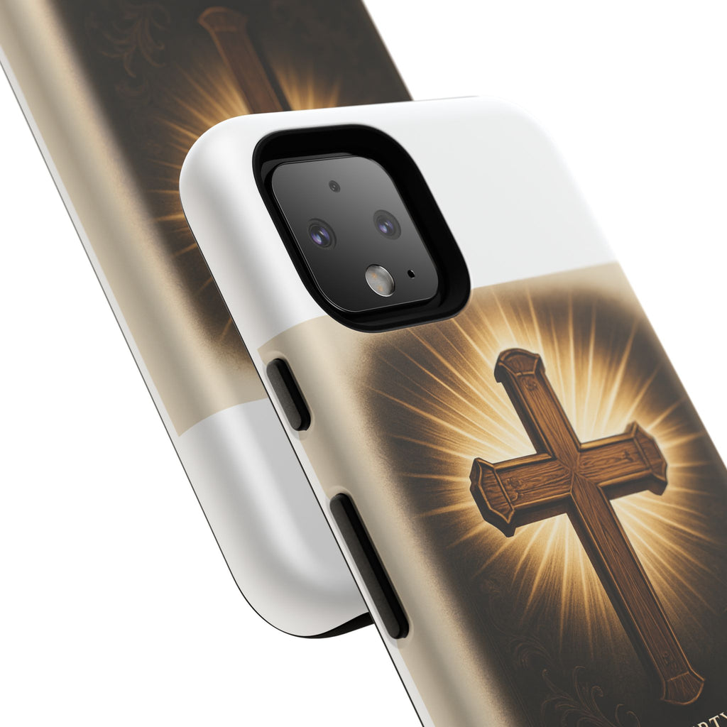Christian Cross Phone Case — "Property of The Father, The Son & The Holy Spirit"