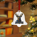 Antlers Deer Mascot Metal Ornament — Sports Team Christmas Decoration